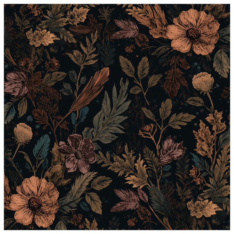 Édredon Botanical Floral Illustration, Très grand lit