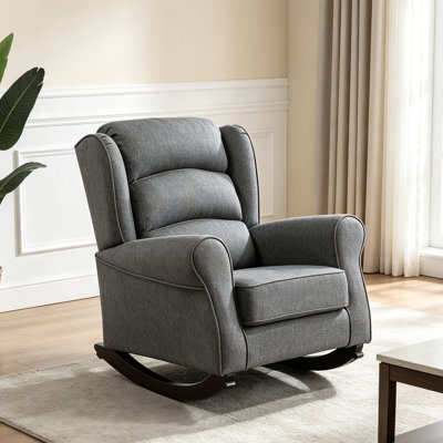 Fauteuil à bascule rembourré de 40 pouces moderne pour des moments de détente à la maison