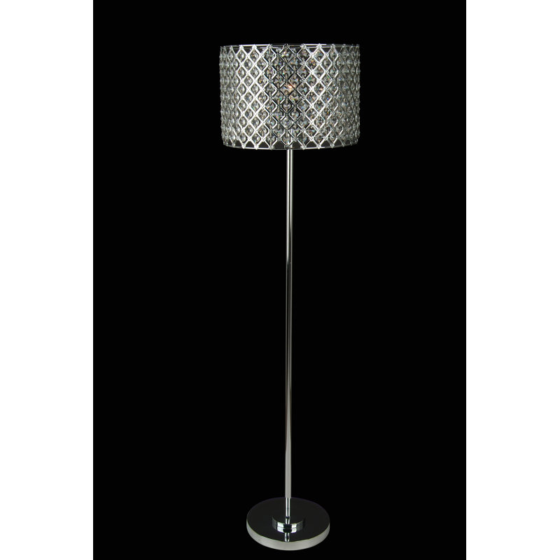 Lampe sur pied en cristal 1 lumière Transitional