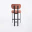 Ensemble de deux tabourets de bar rembourrés modernes avec des sièges confortables et des pieds robustes, idéaux pour les salles à manger et les îlots de cuisine