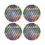 Triage Multi Vegan Leather Round Coasters