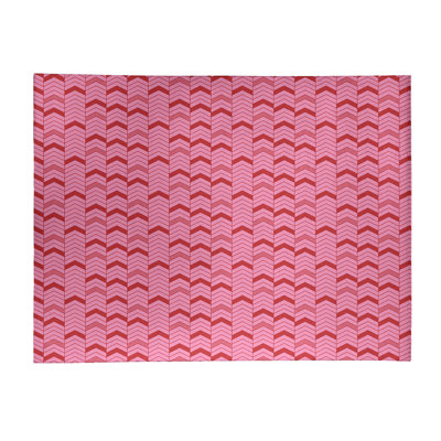 Tapis rose/rouge fait main