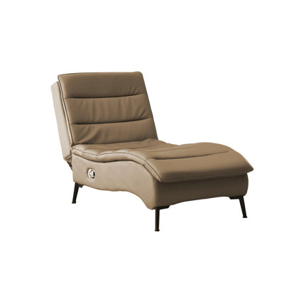 Murium Faux Leather Chaise Lounge