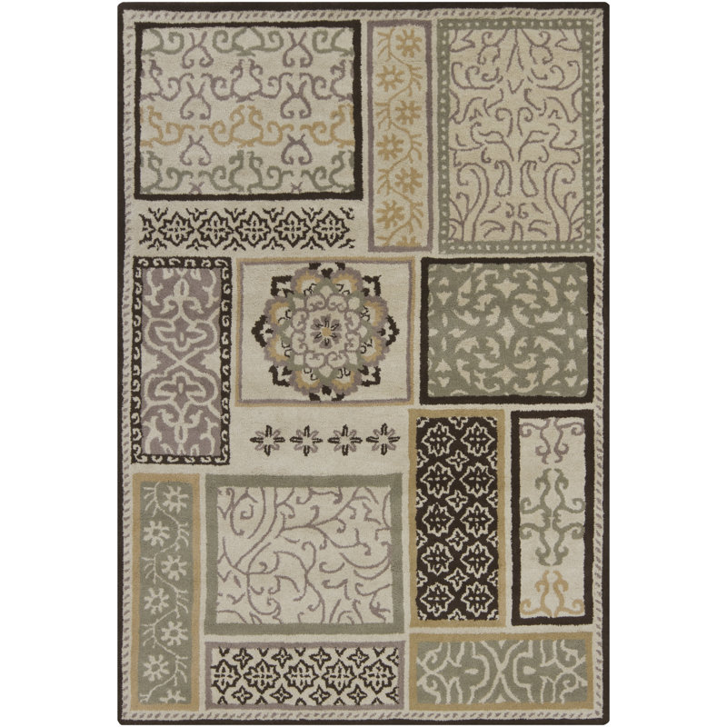 Tapis brun / brun clair Abbeville, 5 pi x 7 pi