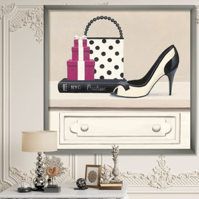 " Fashion Stiletto And Glamorous Polka Purse "