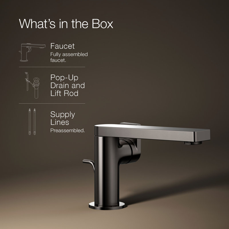 Composed® Single-Handle Bathroom Faucet with Drain Assembly, Vibrant Titanium
