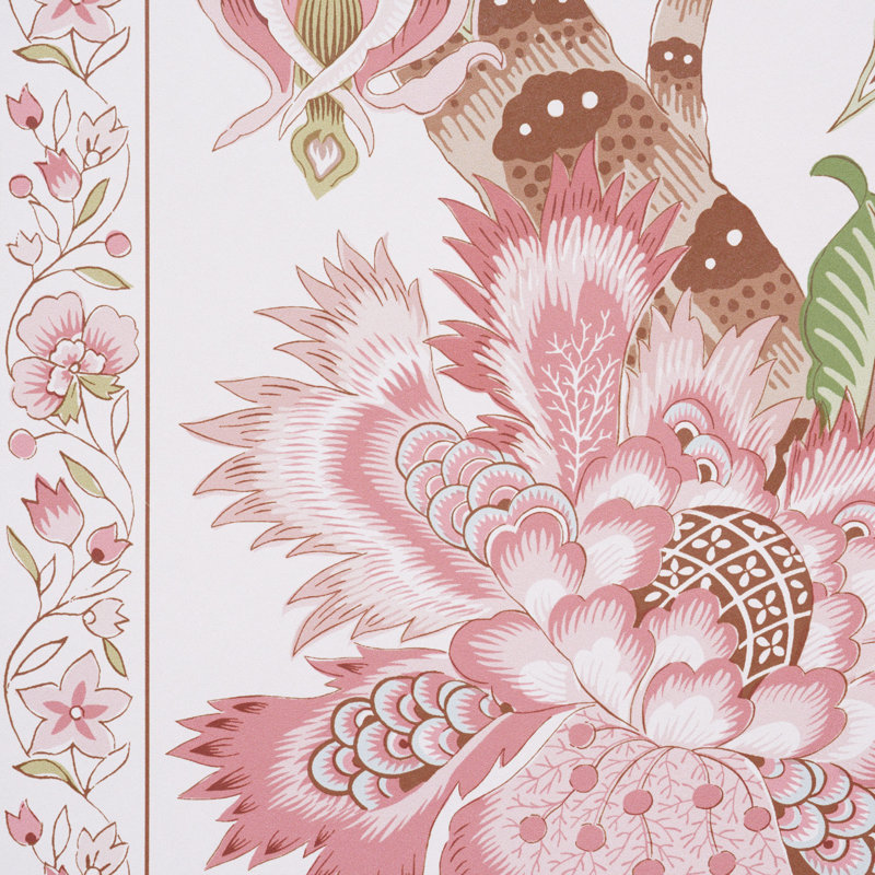 Schumacher x Timothy Corrigan Anjou Stripe Wallpaper, Blush