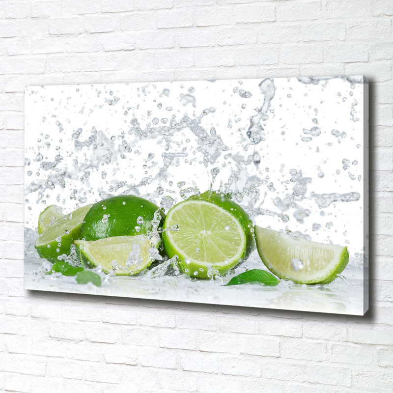 Limes And Water - Wrapped Canvas Print