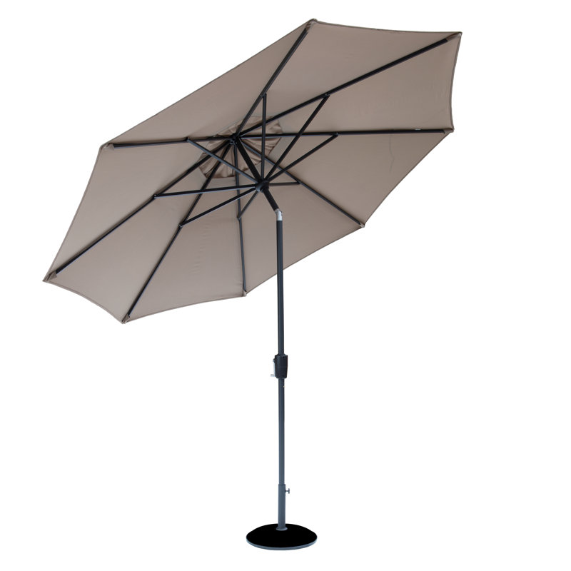 Elizabeth 2.2m Traditional Parasol, Taupe, Anthracite