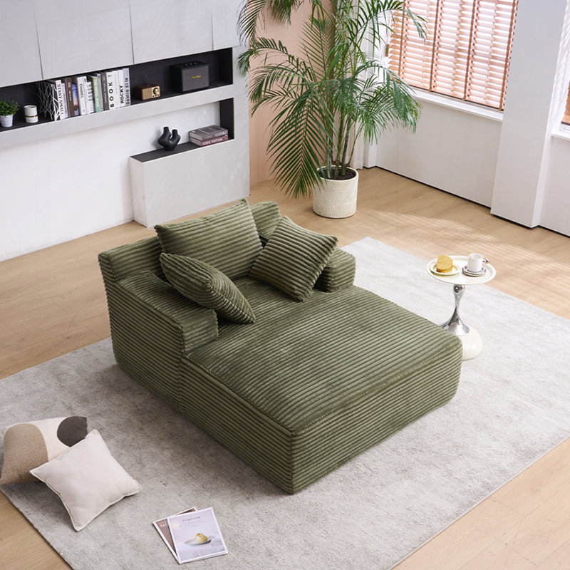 Chaise longue surdimensionnée pour le salon, Vert