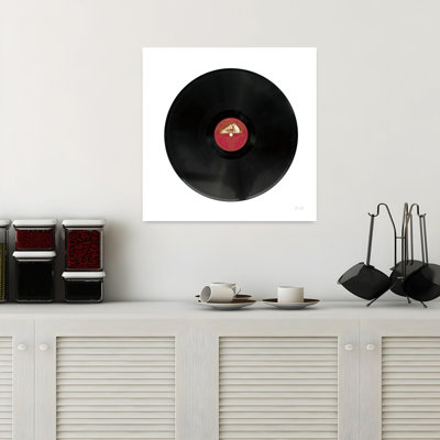 Disque rétro avec art musical noir