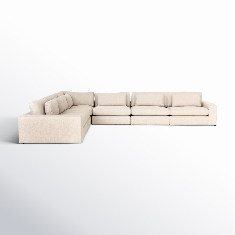 Loya Wide Corner Sectional, 33" H x 170" W x 131" D,  Clairmont Ivory, Left Arm Facing