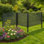 3-Panel No-Dig Privacy Screen – Rustproof Metal Garden Fence for Patio & Backyard, Decorative Animal Barrier & Pool Enclosure – 47"H x 9'L, Easy Installation-130717059