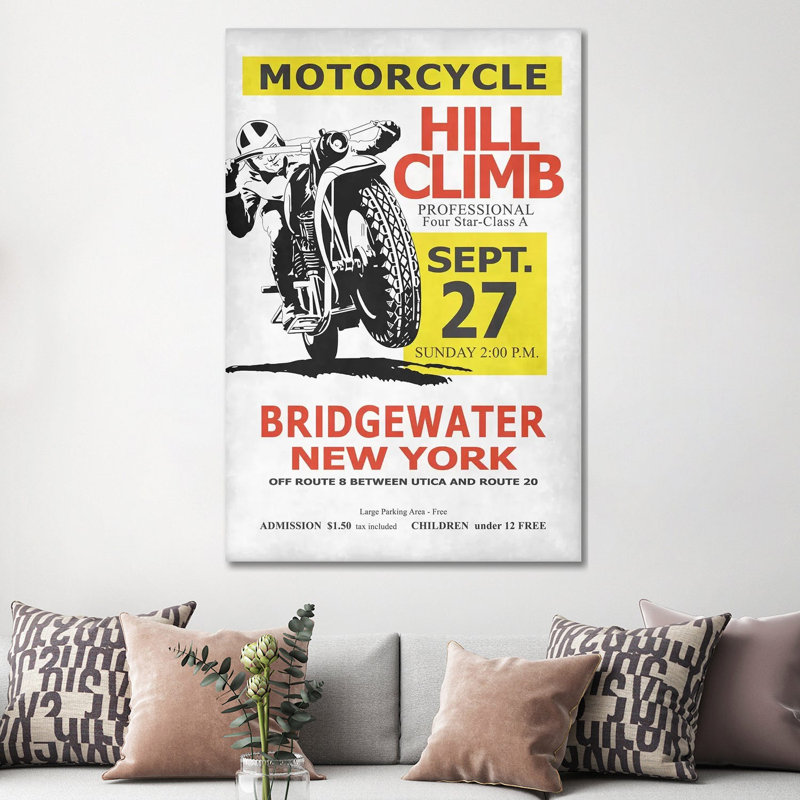 Motorcycle Races Peoria by Mark Rogan - Print on Canvas, Wrapped Canvas, 152.4cm H x 101.6cm W x 3.81cm D