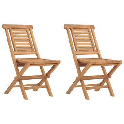 Bowmanstown Solid Wood Patio Folding Chair Folding Chair Set
