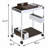 Brown Serving Cart With Stemware Shelf,island,coffee cart