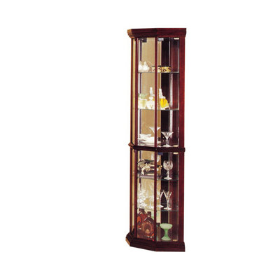 Curio Cabinet With 4 Glass Doors, Corner Cabinet