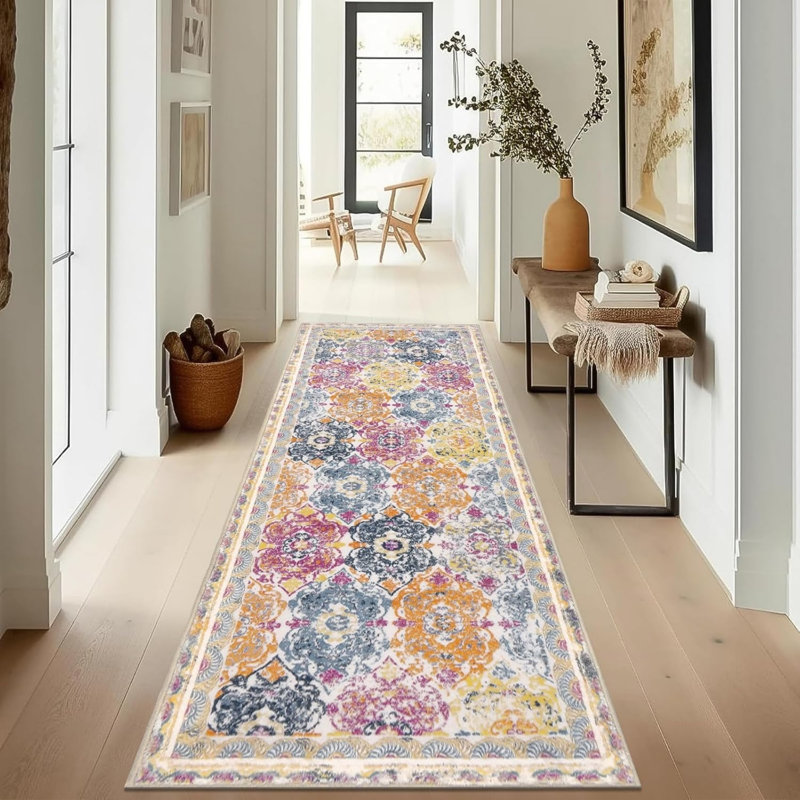 Floral 60cm X 180cm Area Rug