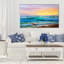 « torquoise vagues rose sky », reproduction d’impression sur toile tendue-29334547