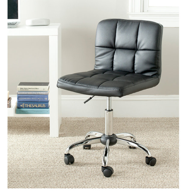 Hammond Task Chair, Black Faux Leather