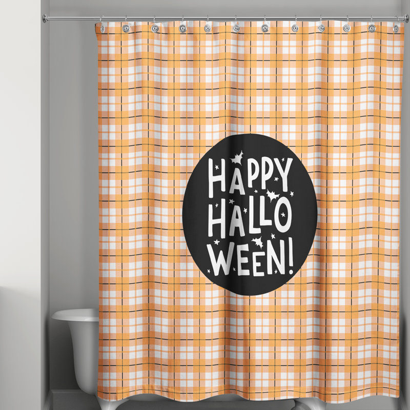 Rideau de douche simple joyeux halloween Staub