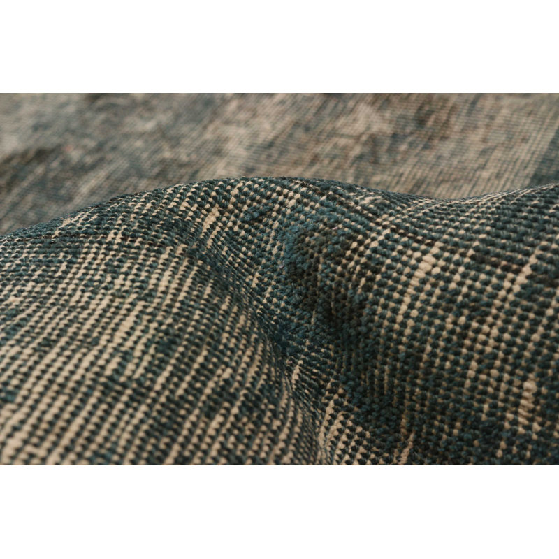 Tapis sarcelle à transition de couleur 9 pi 4 po x 12 pi 9 po