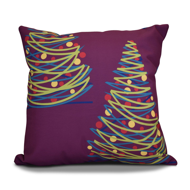 Jump For Joy Reversible Throw Pillow, 20" H x 20" W, Purple