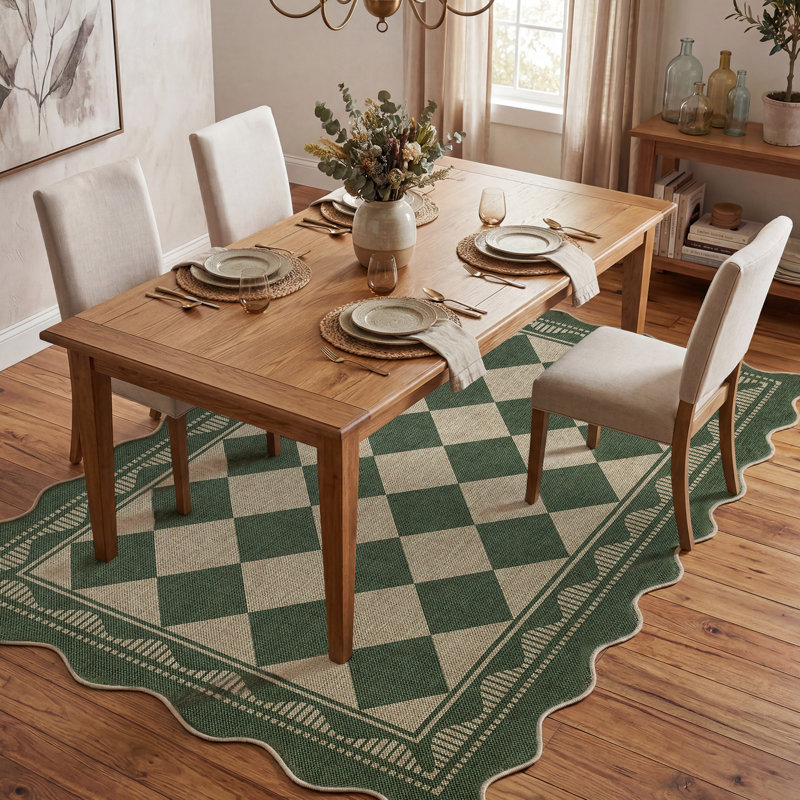 Tapis lavable Easy Jute, Vert, Rectangle 9 pi x 12 pi
