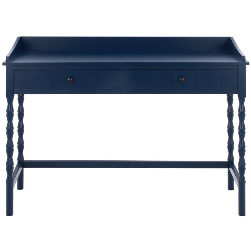 Bureau d'écriture avec tiroirs Mia, Bleu encre