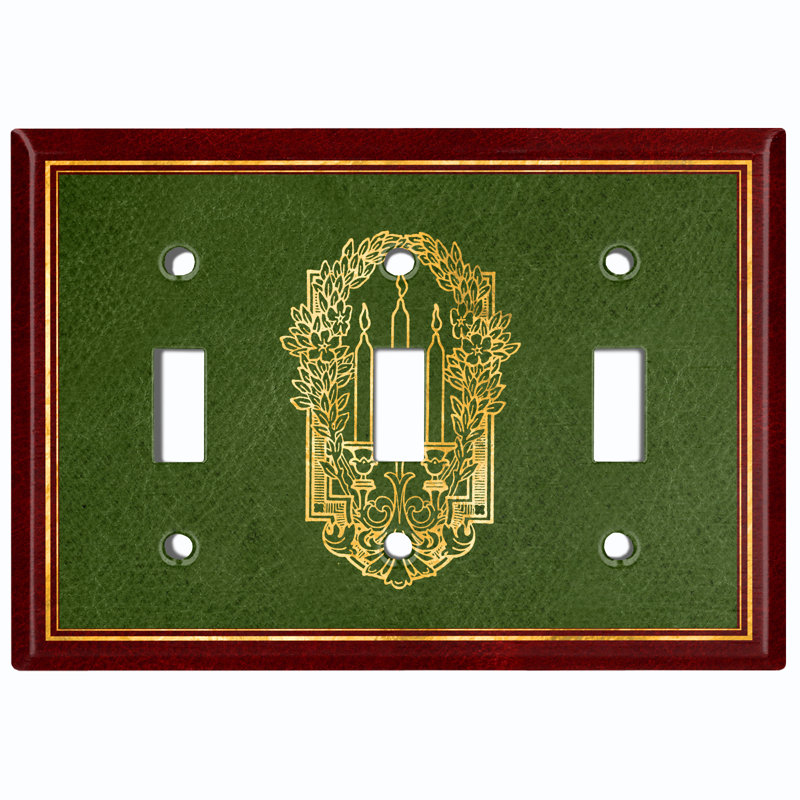 Plaque murale d'interrupteur à bascule à 1 couronne Elegant Candles, Vert