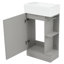 Armoire de meuble-lavabo 18,6 po avec lavabo en céramique, tablette à deux niveaux, orientée vers la gauche ou vers la droite