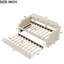 Lit de jour simple rembourré avec couchette coulissante, housse en lin beige, pour les espaces de vie-629456430
