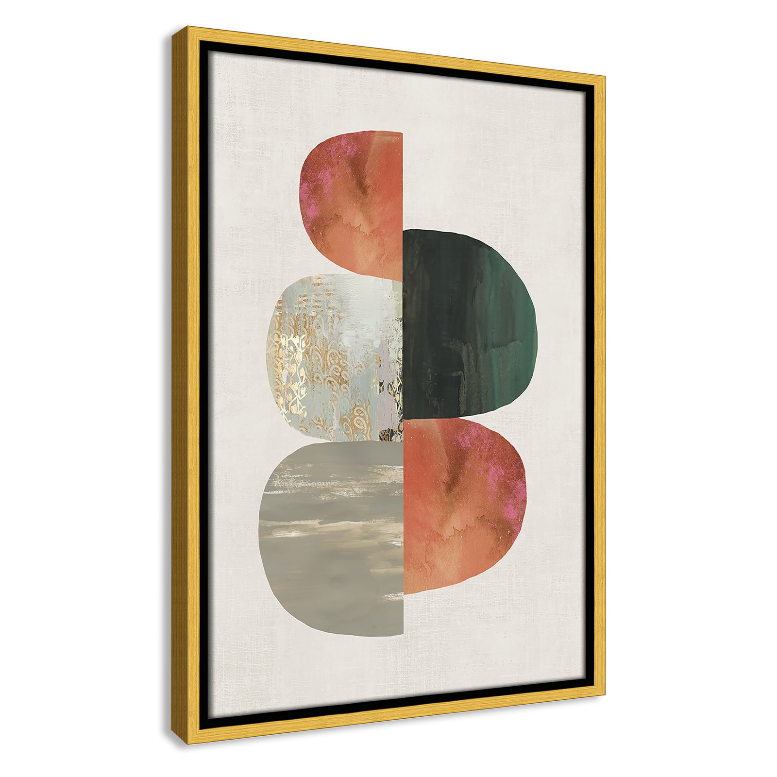Evolving Energy II by Tom Reeves - Print, 19.5" H x 13.5" W, Framed Canvas, Gold