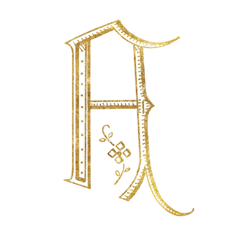 Lettre de couture française A, H 12 po x l 12 po, Non, Toile tendue