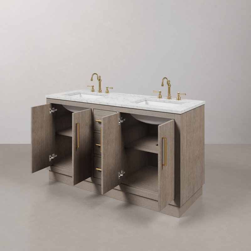 Hugo 60'' W Vanity, Satin Gold