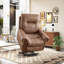 Fauteuil inclinable électrique 39,37 po de large avec garniture cloutée avec massage, chaleur et charge USB + Type-C-195282301