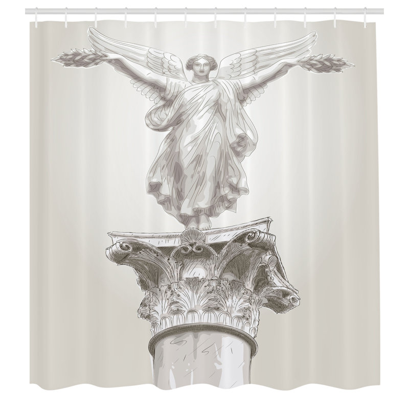 Shower Curtain with Hooks Included, 70" H x 69" W