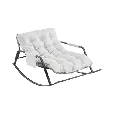 Chaise berçante avec fauteuil coulissant inclinable rembourré en cuir technique très large, fauteuil d'appoint moderne pour chambre de chambre de bébé
