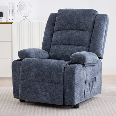 Fauteuil inclinable électrique avec ports de charge USB et Type-C, porte-gobelets et rangement latéral - Siège de canapé inclinable réglable pour le salon et le cinéma maison