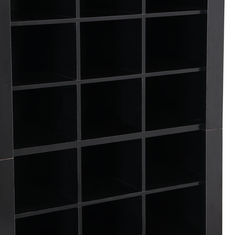 Console stylisée à 30 casiers à chaussures, Noir