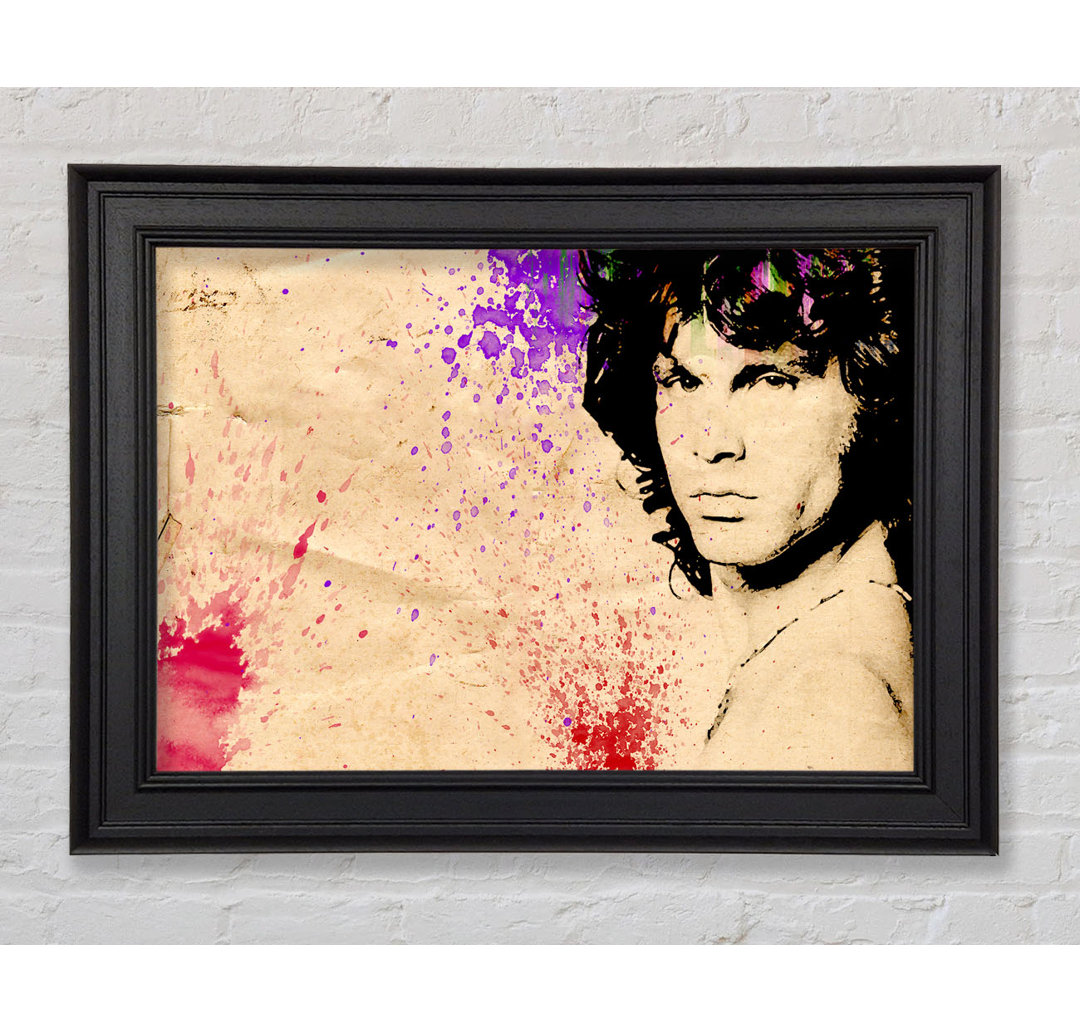 Jim Morrison Colour Splash Gerahmter Druck