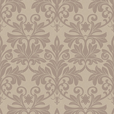 Rococo Relief - Red Clay Wallpaper