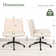 Tamah Armless Criss Cross Office Chair with Wheels and Footpads Interchangeable