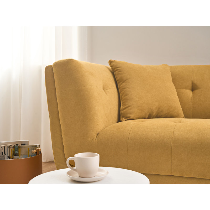 Temira 2 Piece Fabric Living Room Set, Yellow
