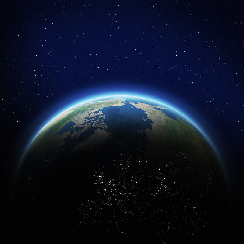 Earth in Space by Loops7, 20" H x 20" W