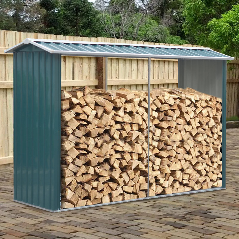 240cm W x 86cm D Metal Log Store
