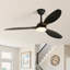 Ventilateur de plafond d'intérieur 52 po avec lumière, télécommande, 3 lumières DEL à intensité variable Karlena, 6 vitesses, moteur à courant continu réversible, minuterie, mémoire et tiges incluses