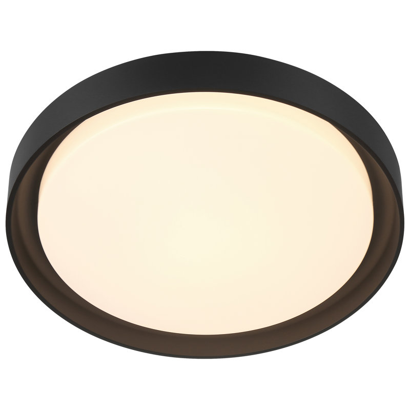 Plafonnier encastré 3 lumières à DEL Lumea - 15,5 po - fini noir mat, Matte Black