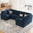 Seybert Velvet Chenille U Shaped Sofa Modular Sectional Sofa Living Room Corner Couch-878295319-878295318