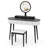 Vanity Table Set with LED Lighted Mirror, 3 Adjustable Lighting Dressing with Touch Switch, 4 Drawers, Cushioned Stool-798216129